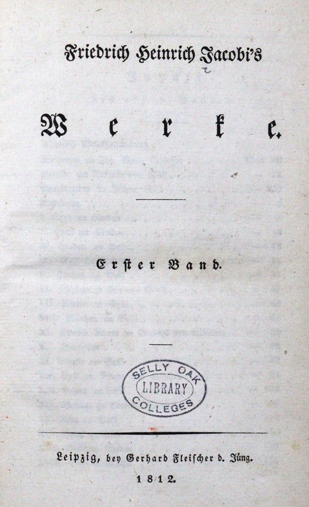Große Abbildung Nr.1: 120-706 Jacobi,F.H.: (Literatur und illustrierte Bücher bis 19.Jahrhundert)