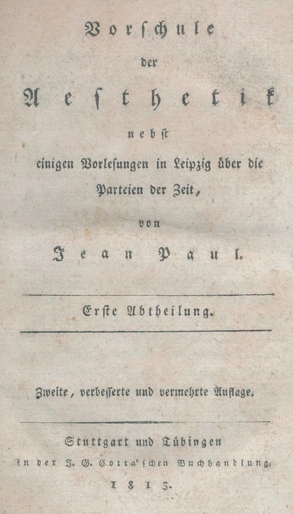Große Abbildung Nr.1: 120-707 Jean Paul (d.i. J.P.F.Richter).: (Literatur und illustrierte Bücher bis 19.Jahrhundert)