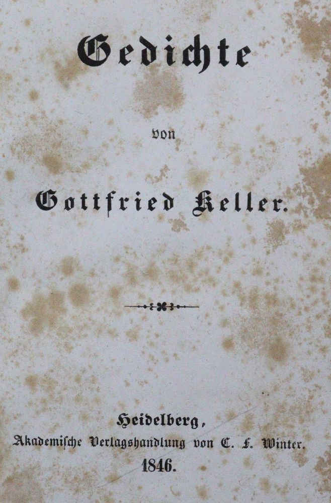 Große Abbildung Nr.1: 120-709 Keller,G.: (Literatur und illustrierte Bücher bis 19.Jahrhundert)