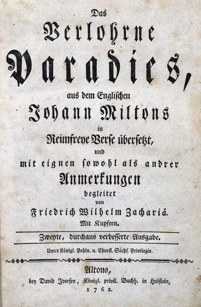 Große Abbildung Nr.1: 120-717 Milton,J.: (Literatur und illustrierte Bücher bis 19.Jahrhundert)