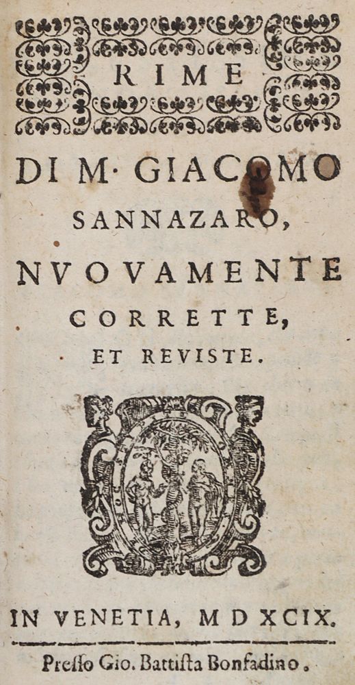 Große Abbildung Nr.1: 120-733 Sannazaro,J.: (Literatur und illustrierte Bücher bis 19.Jahrhundert)