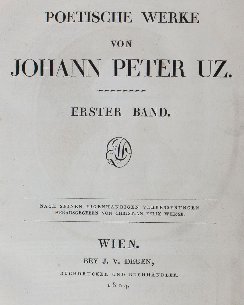 Große Abbildung Nr.2: 120-740 Uz,J.P.: (Literatur und illustrierte Bücher bis 19.Jahrhundert)