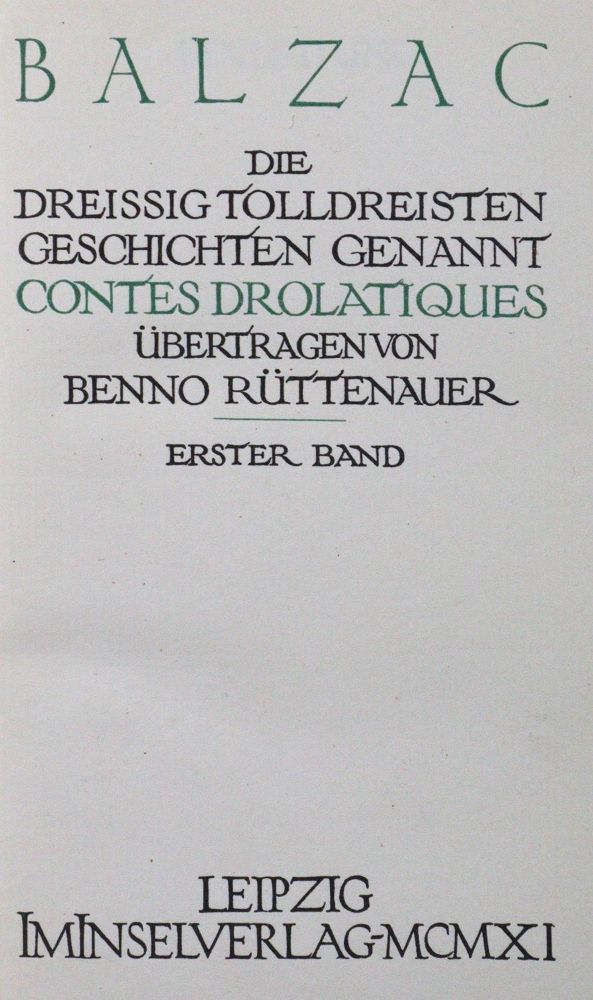 Große Abbildung Nr.1: 120-748 Balzac,(H.de).: (Literatur und illustrierte Bücher 20.Jahrhundert - Alte Literatur in modernen Ausgaben)