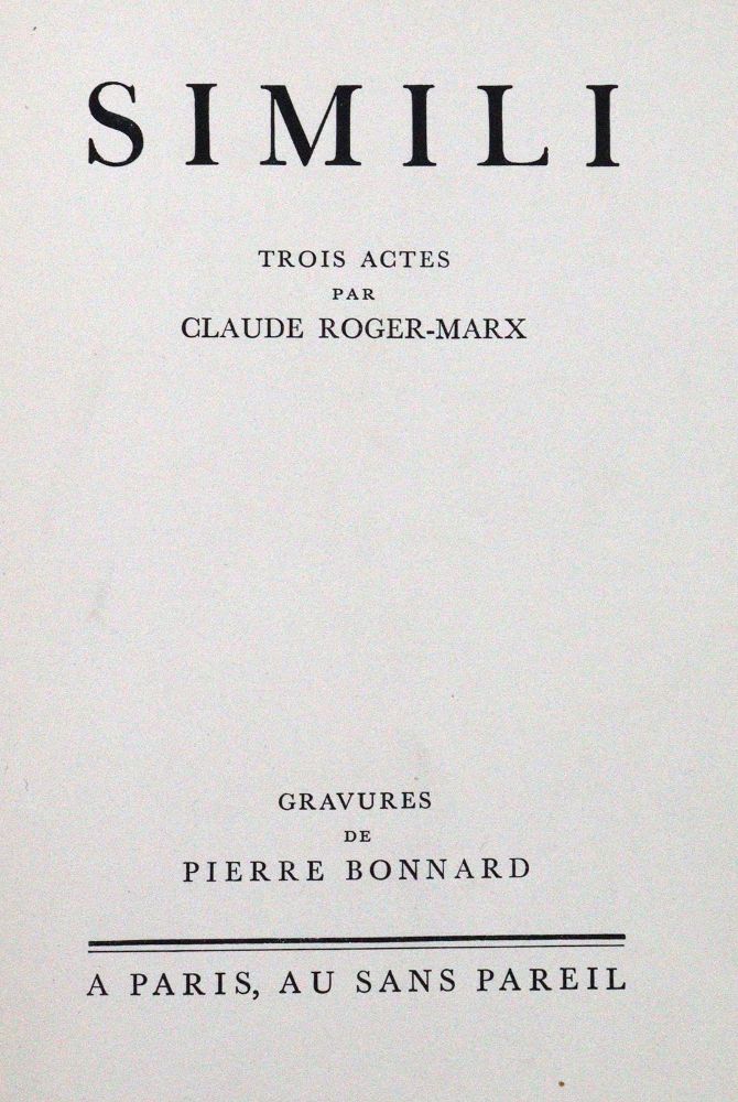 Große Abbildung Nr.1: 120-760 Roger-Marx,C.: (Bonnard)