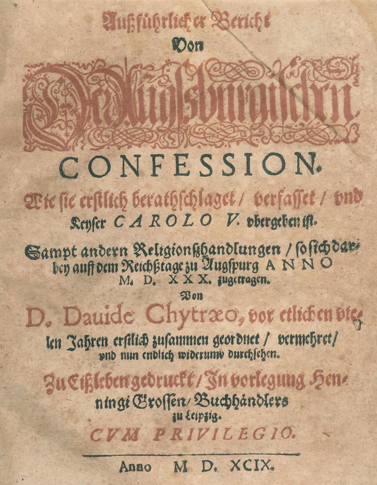 Große Abbildung Nr.1: 120-78 Chytraeus,D.: (Alte Drucke, Handschriften und Theologie)