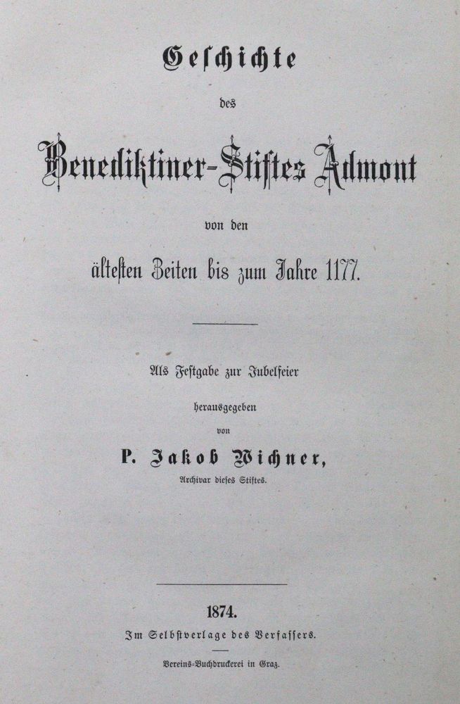 Große Abbildung Nr.1: 120-8 Wichner,J.: (Benediktiner, Admont)