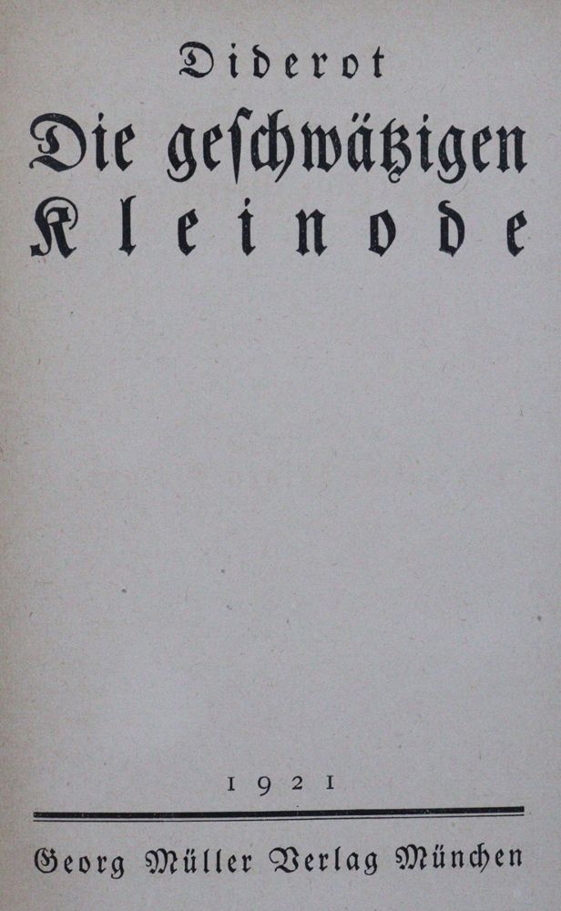 Große Abbildung Nr.1: 120-820 Diderot,(D.).: (Georg Müller Verlag)