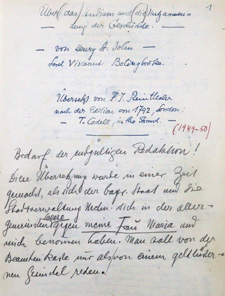 Große Abbildung Nr.1: 120-834 Reinthaler,F.J.: (Handschriften)