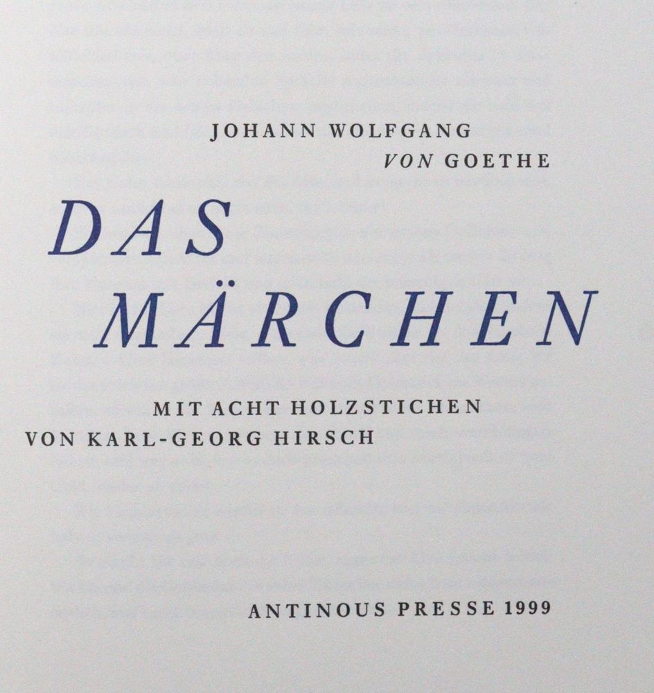 Große Abbildung Nr.1: 120-843 Goethe,J.W.v.: (Hirsch)