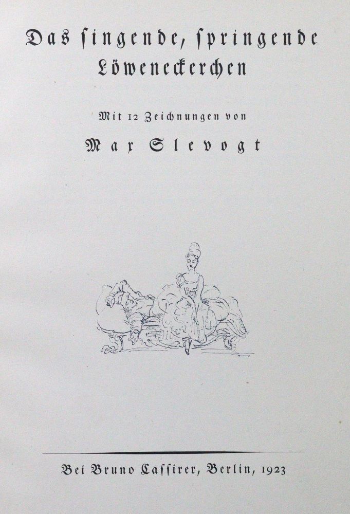 Große Abbildung Nr.1: 120-931 Slevogt,M.: (Literatur und illustrierte Bücher 20.Jahrhundert - Alte Literatur in modernen Ausgaben)