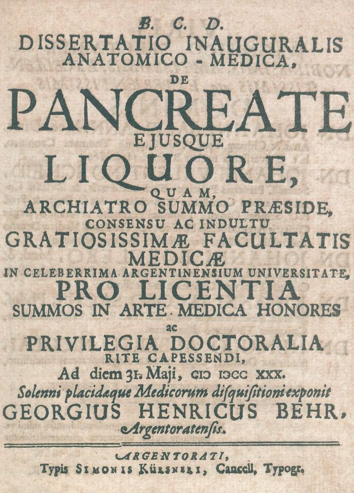 Große Abbildung Nr.1: 120-978 Behr,G.H.: (Medizin)