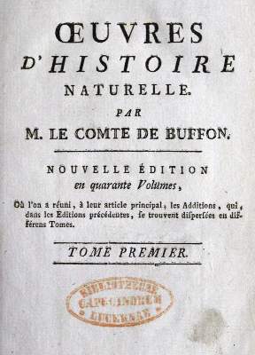 Bild Nr.1: 120-1019 Buffon,(G.L.L.)de.: (Zoologie)