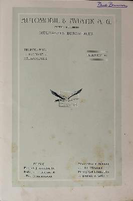 Bild Nr.2: 120-1083 Automobil & Aviatik A.-G.: (Verschiedene Gebiete - Varia, Aeronautik)