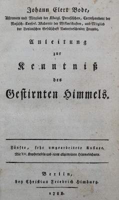 Bild Nr.1: 120-1098 Bode,J.E.: (Verschiedene Gebiete - Varia, Astronomie)