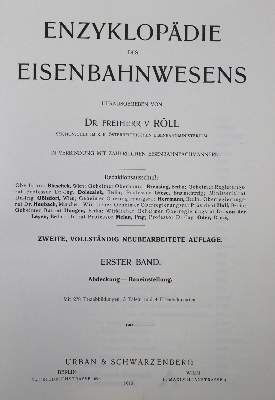 Bild Nr.1: 120-1104 Röll,V.v. (Hrsg.).: (Verschiedene Gebiete - Varia, Eisenbahn)
