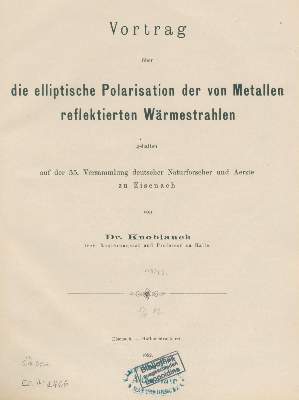 Bild Nr.1: 120-1146 Knoblauch,H.: (Verschiedene Gebiete - Varia, Physik)