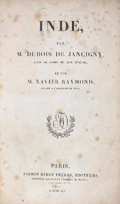 Bild Nr.1: 120-1184 Dubois de Jacigny, (A. D. B.) u. Xavier Raymond.: (Asien)