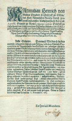 Bild Nr.1: 120-1208 Maximilian He(i)nrich, Erzbischof von Köln.: (Deutschland, Bonn)