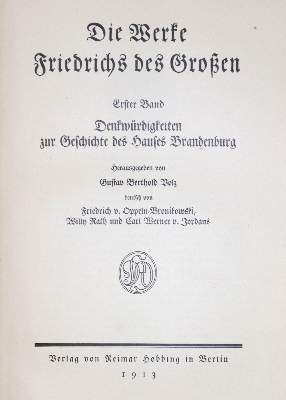 Bild Nr.2: 120-1214 Volz,G.B. (Hrsg.).: (Deutschland, Friedrich II.)
