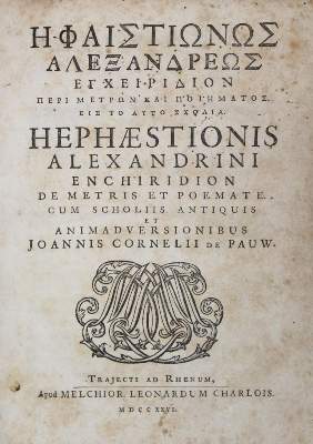 Bild Nr.1: 120-127 Hephaistion.: (Alte Drucke, Handschriften und Theologie)