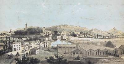 Bild Nr.1: 120-1297 Panorama: (Italien, Eisenbahn, Florenz)