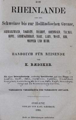 Bild Nr.1: 120-1355 Rheinlande, Die,: (Verschiedene Länder - Geschichte, Baedeker)