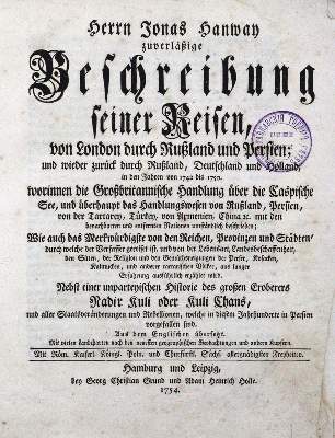 Bild Nr.1: 120-1365 Hanway,J.: (Verschiedene Länder - Geschichte)