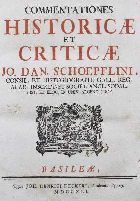 Bild Nr.1: 120-1392 Schoepflin,J.D.: (Verschiedene Länder - Geschichte)