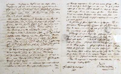 Bild Nr.2: 120-1405 Blittersdorf, Friedrich Frhr. v.,: (Autographen)