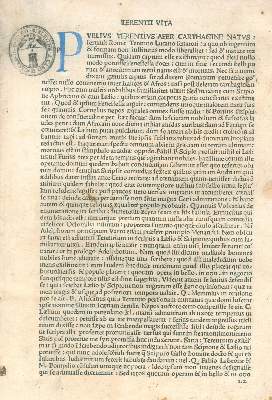 Bild Nr.1: 120-142 Terentius,A.P.: (Inkunabeln)