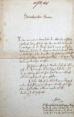 Bild Nr.1: 120-1423 Ittner, Joseph Albrecht von,: (Autographen)