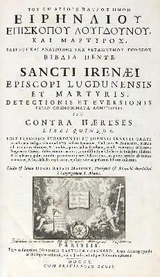Bild Nr.1: 120-143 Irenaeus.: (Alte Drucke, Handschriften und Theologie)