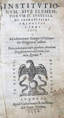 Bild Nr.1: 120-144 Justinianus I.: (Alte Drucke, Handschriften und Theologie)