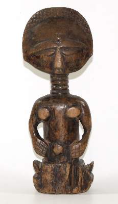Bild Nr.1: 120-1547 Akuaba alte Fruchtbarkeitsfigur: (Afrika, Sammlung Wolfgang Nerlich)