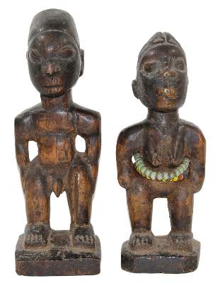 Bild Nr.1: 120-1549 Altes Ibeji-Paar.: (Afrika, Sammlung Wolfgang Nerlich)