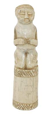 Bild Nr.1: 120-1554 Kuba Elfenbeinfigur antik: (Afrika, Sammlung Wolfgang Nerlich)