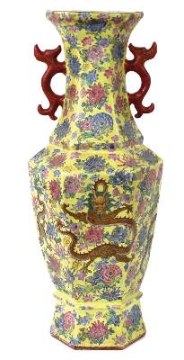 Bild Nr.1: 120-1588 China Vase mit Mingdrachen.: (Asiatika)