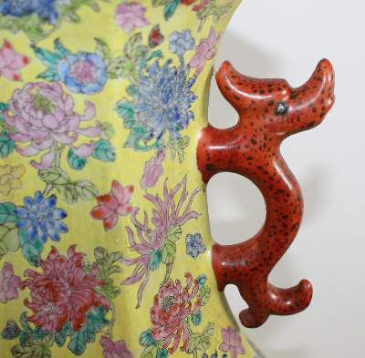 Bild Nr.5: 120-1588 China Vase mit Mingdrachen.: (Asiatika)