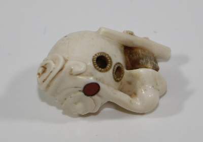 Bild Nr.2: 120-1614 Mondhase mit Mondkugel: (Asiatika, Netsuke)