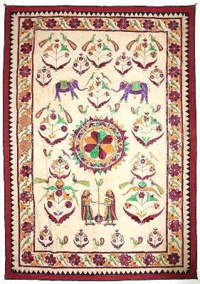 Bild Nr.1: 120-1641 Rajasthan Indien Wandbehänge.: (Asiatika, Stoffe)