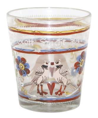 Bild Nr.1: 120-1671 Hochzeitsbecher 1709.: (Glas)