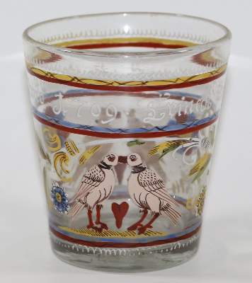 Bild Nr.2: 120-1671 Hochzeitsbecher 1709.: (Glas)