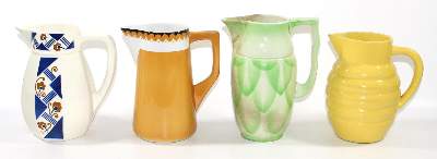 Bild Nr.1: 120-1685 Art Deco 4 Kannen: (Porzellan u. Keramik)