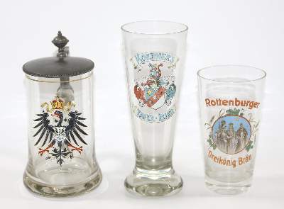 Bild Nr.3: 120-1688 Bierkrüge u. -gläser.: (Porzellan u. Keramik, Fayencen)