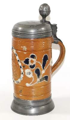 Bild Nr.1: 120-1690 Fayence Walzenkrug: (Porzellan u. Keramik, Fayencen)