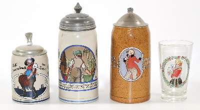 Bild Nr.1: 120-1692 Franz Ringer Bierkrüge: (Porzellan u. Keramik, Fayencen)