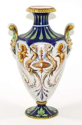 Bild Nr.1: 120-1696 Richard Ginori Amphorenvase.: (Porzellan u. Keramik, Fayencen)
