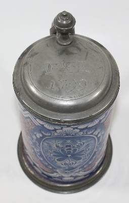Bild Nr.4: 120-1704 Walzenkrug 1799: (Porzellan u. Keramik, Fayencen)