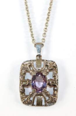 Bild Nr.1: 120-1728 Pforzheim Amethystanhänger: (Schmuck, Anhänger)