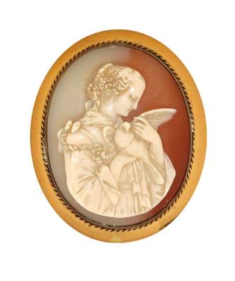 Bild Nr.1: 120-1738 Muschelgemme: (Schmuck, Broschen)